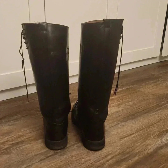 Bates Floataways Elite Motorcycle Riding Tall Leather Boots WIDE 11.5E - Picture 2 of 8